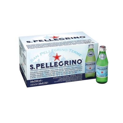 San Pellegrino Sparkling Mineral Water in Glass 24 x (25cl)