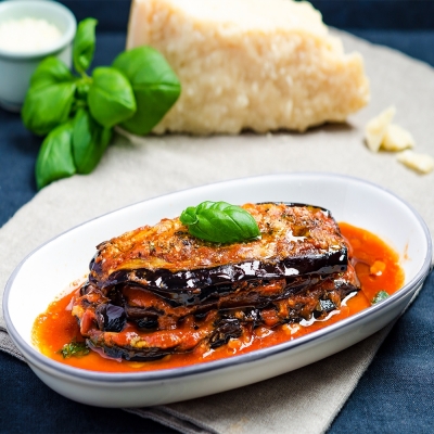 Fresh Homemade Aubergine Parmigiana