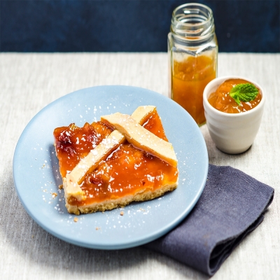 Fresh Homemade Apricot Crostata Tart