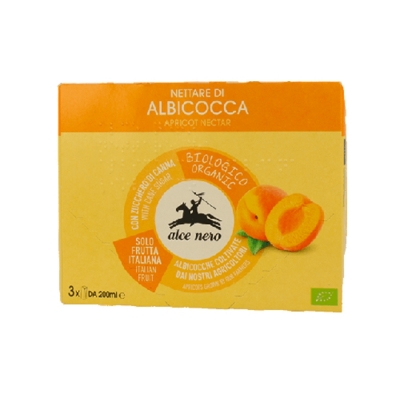 Alce Nero Organic Nectar Apricot (3x200g)