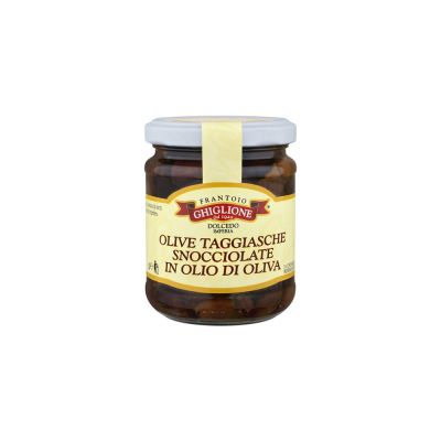 Taggiasche olives pitted in olive oil from Liguria (180g)