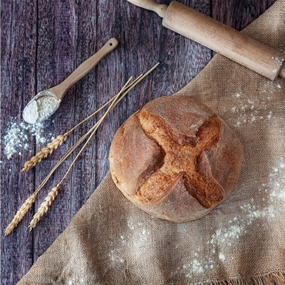 Altamura Bread: Crossed Semolina Sourdough 450g (Bake at Home)