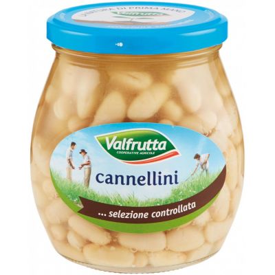 Valfrutta cannellini beans in glass (360g)