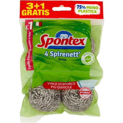 Spontex Spirenett 3+1 Spugna Acciaio (4pz)