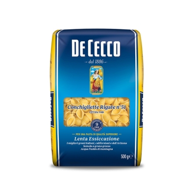 De Cecco Conchigliette rigate n. 51 (500g)